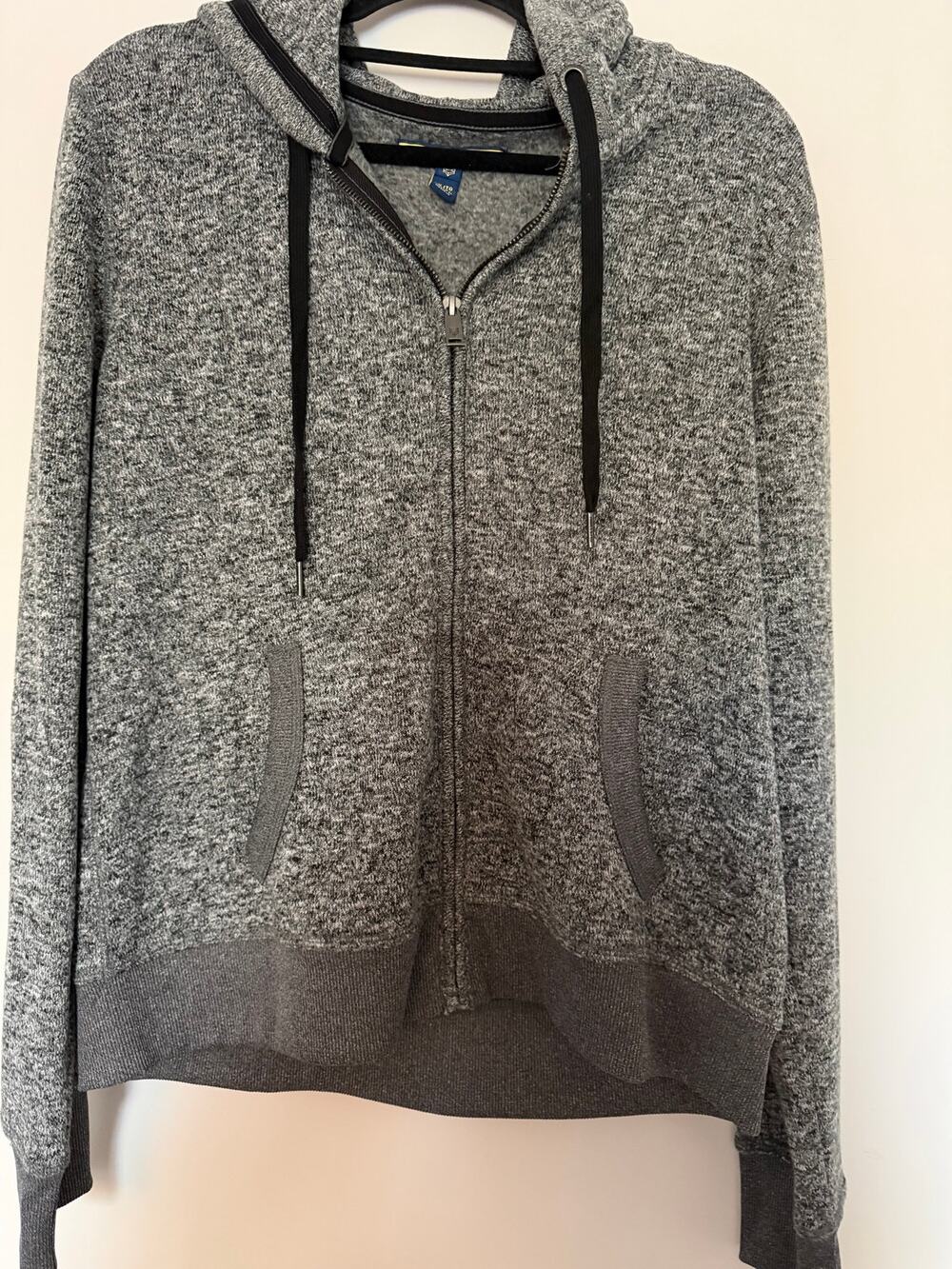 Prince & Fox Gray Marled Fleece Lined Full Zip Hoodie XL
